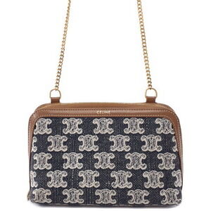 Celine Triomphe Chain Clutch Shoulder Bag